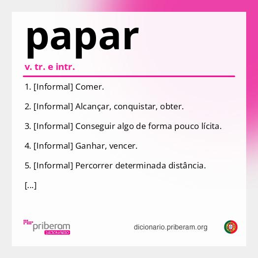 Significado de papar